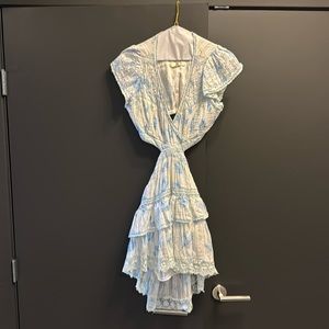 Love Shack Fancy Santa Rosa River Floral Mini Dress